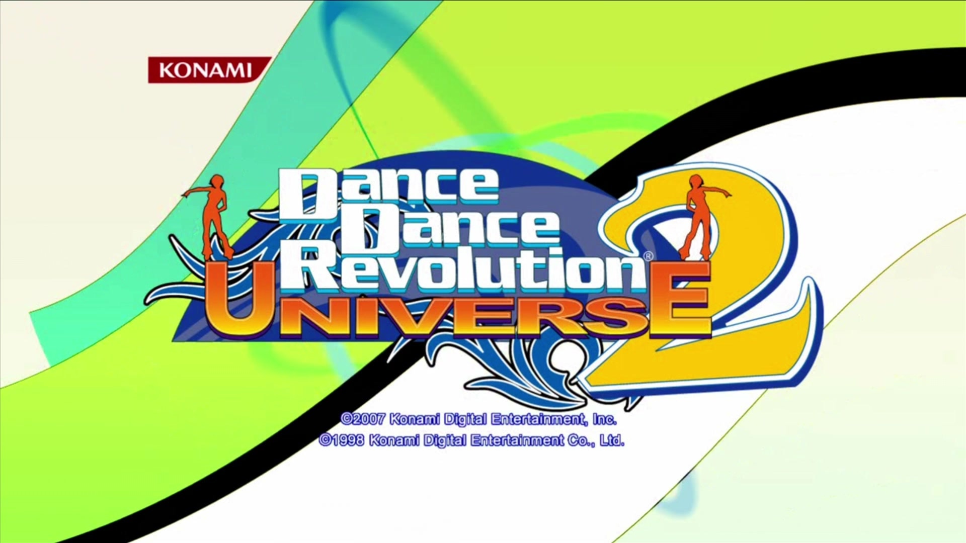 Dance Dance Revolution Universe 2 Bundle title screen for Xbox 360
